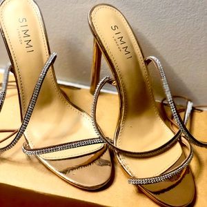 Simmi London | Rhinestone Strap Heels